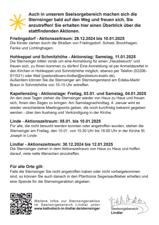 Flyer Sternsinger 2 Homepage