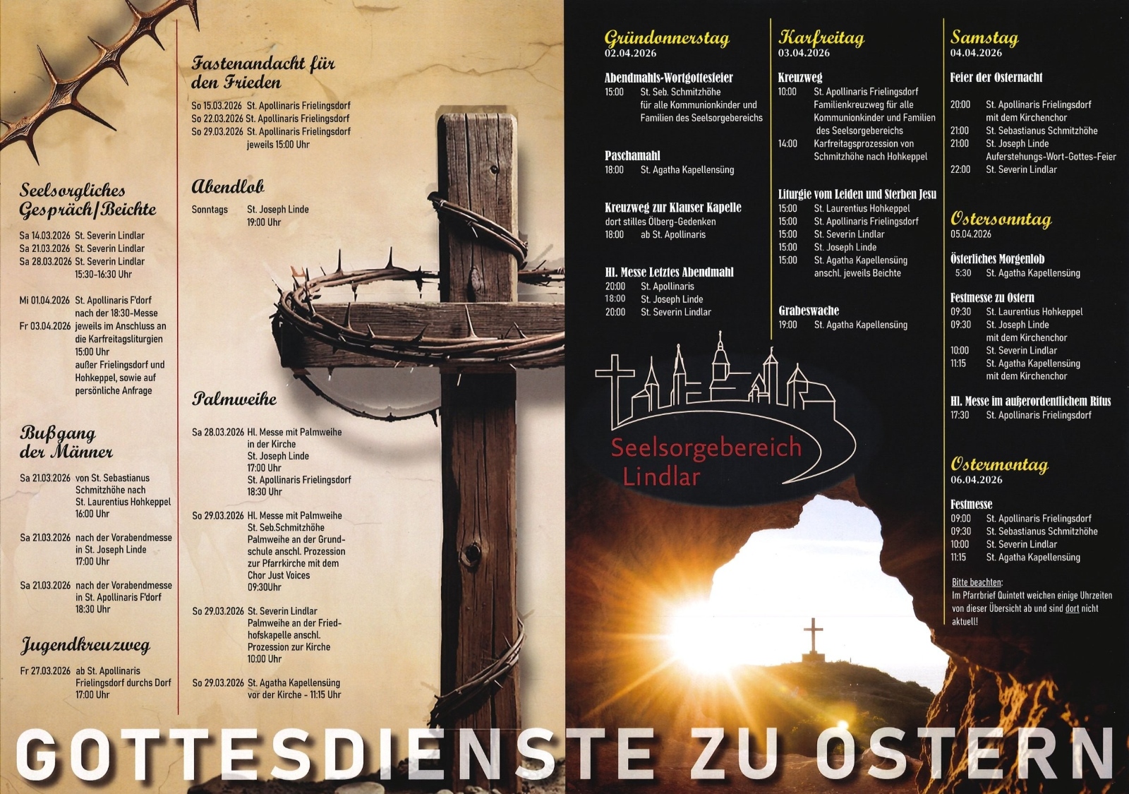 Gottesdienste zu Ostern