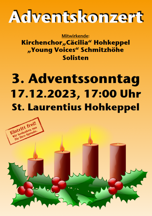 Plakat Adventskonzert 2024 St. Laurentius