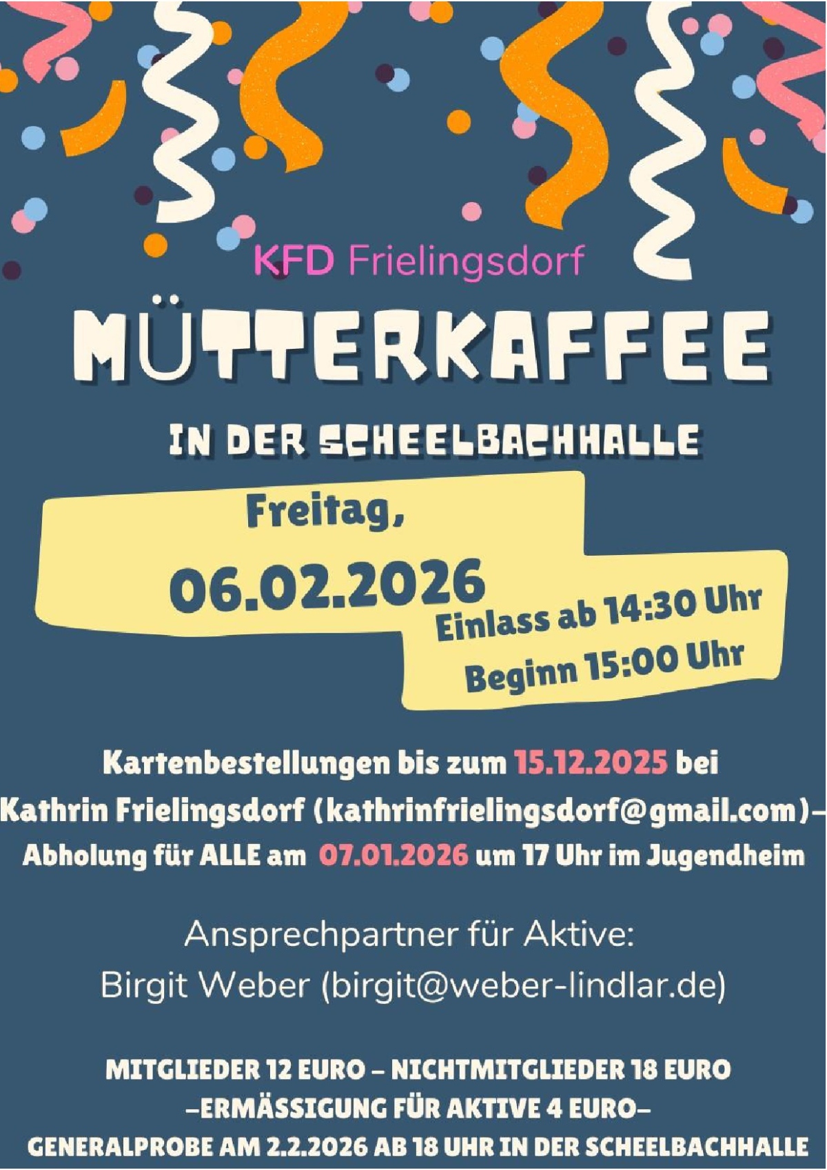 Plakat Mütterkaffee Frielingsdorf 2026