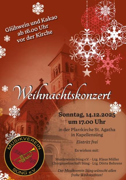 Plakat Süng Weihnachtskonzert 2025